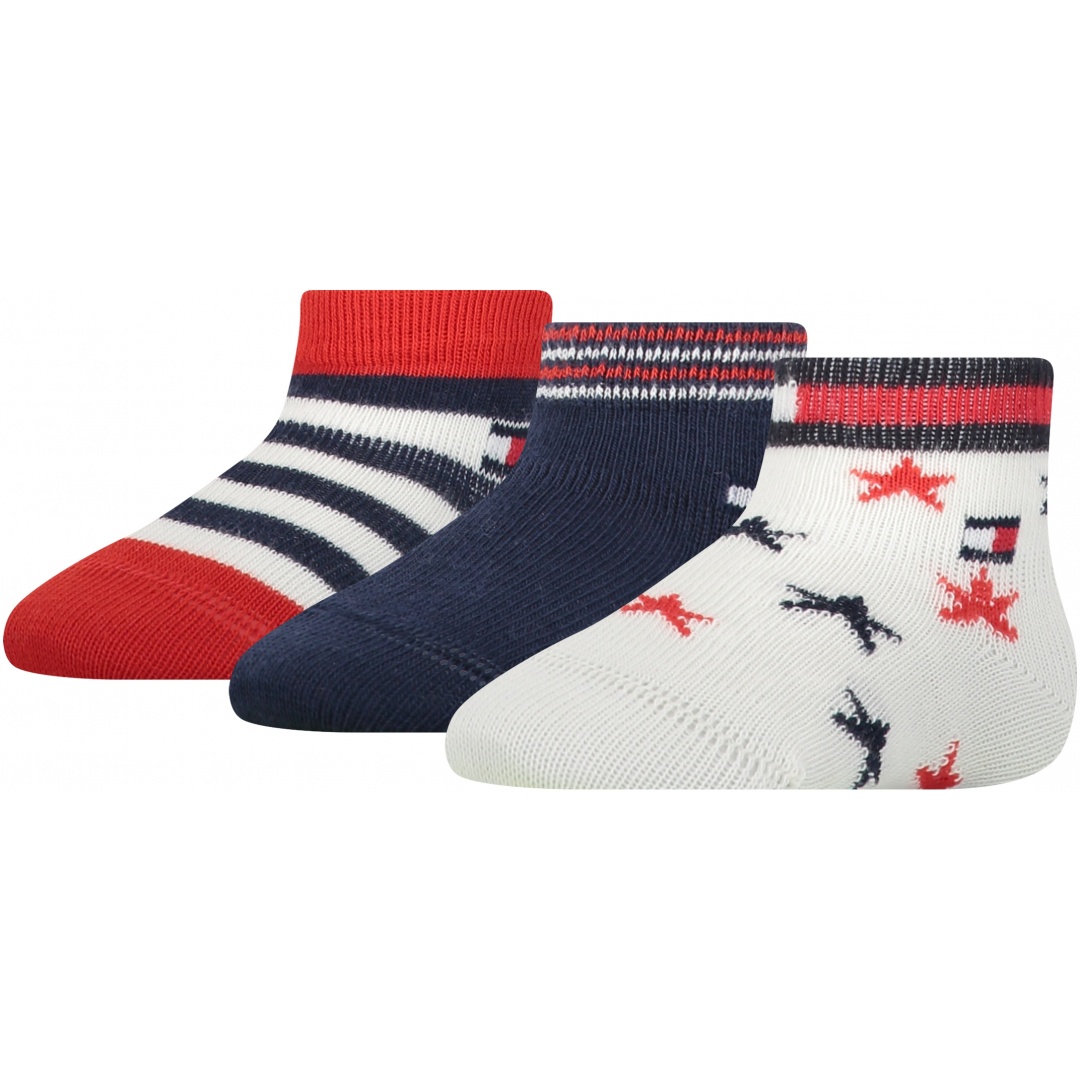 Skarpetki Niemowlęce TOMMY HILFIGER 701218363 001 TH Baby Sock 3P Newborn