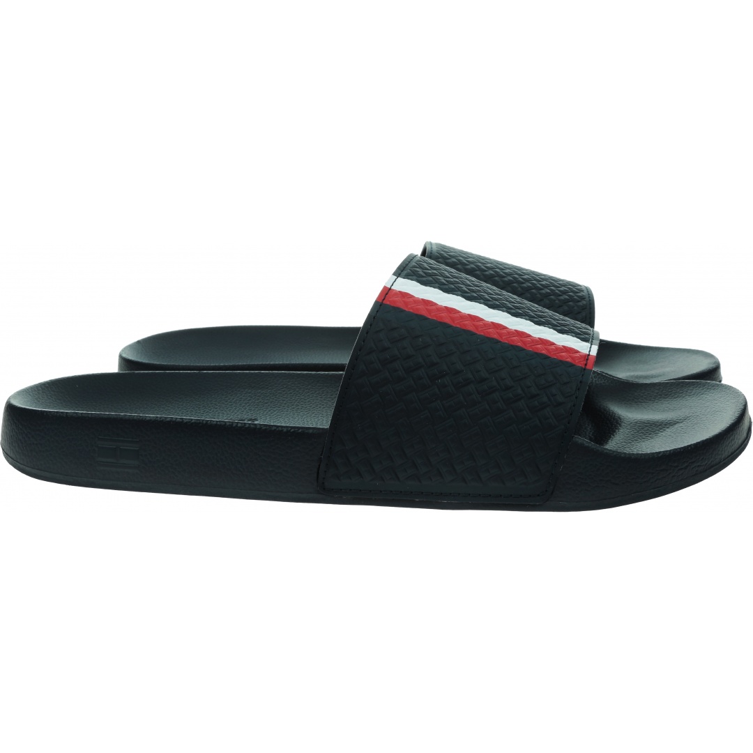Klapki Męskie TOMMY HILFIGER Corporate Monogram Pool Slide FM0FM03975 DW5