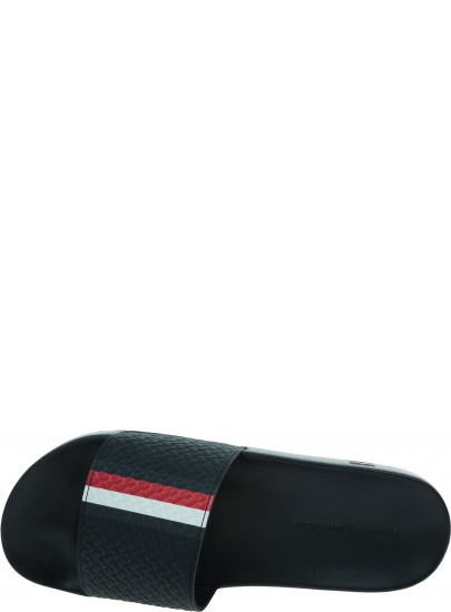 Klapki Męskie TOMMY HILFIGER Corporate Monogram Pool Slide FM0FM03975 DW5