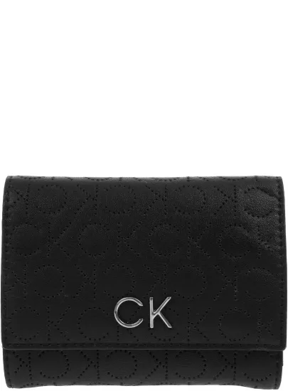 Portfel Damski CALVIN KLEIN Re-Lock Trifold K60K609496 BAX