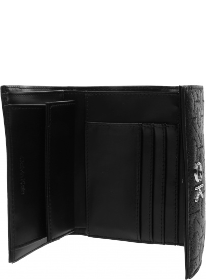 Portfel Damski CALVIN KLEIN Re-Lock Trifold K60K609496 BAX