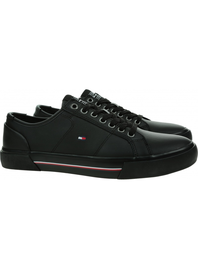 Trampki Męskie TOMMY HILFIGER Core Corporate Leather Vulc FM0FM03999 BDS
