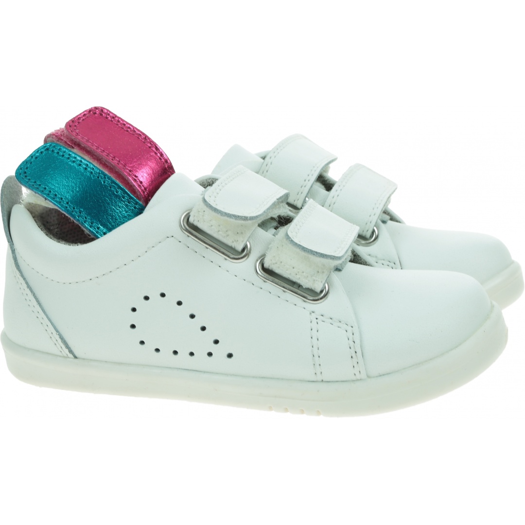 Półbuty BOBUX Grass Court Switch White (Raspberry Metallic + Peacock