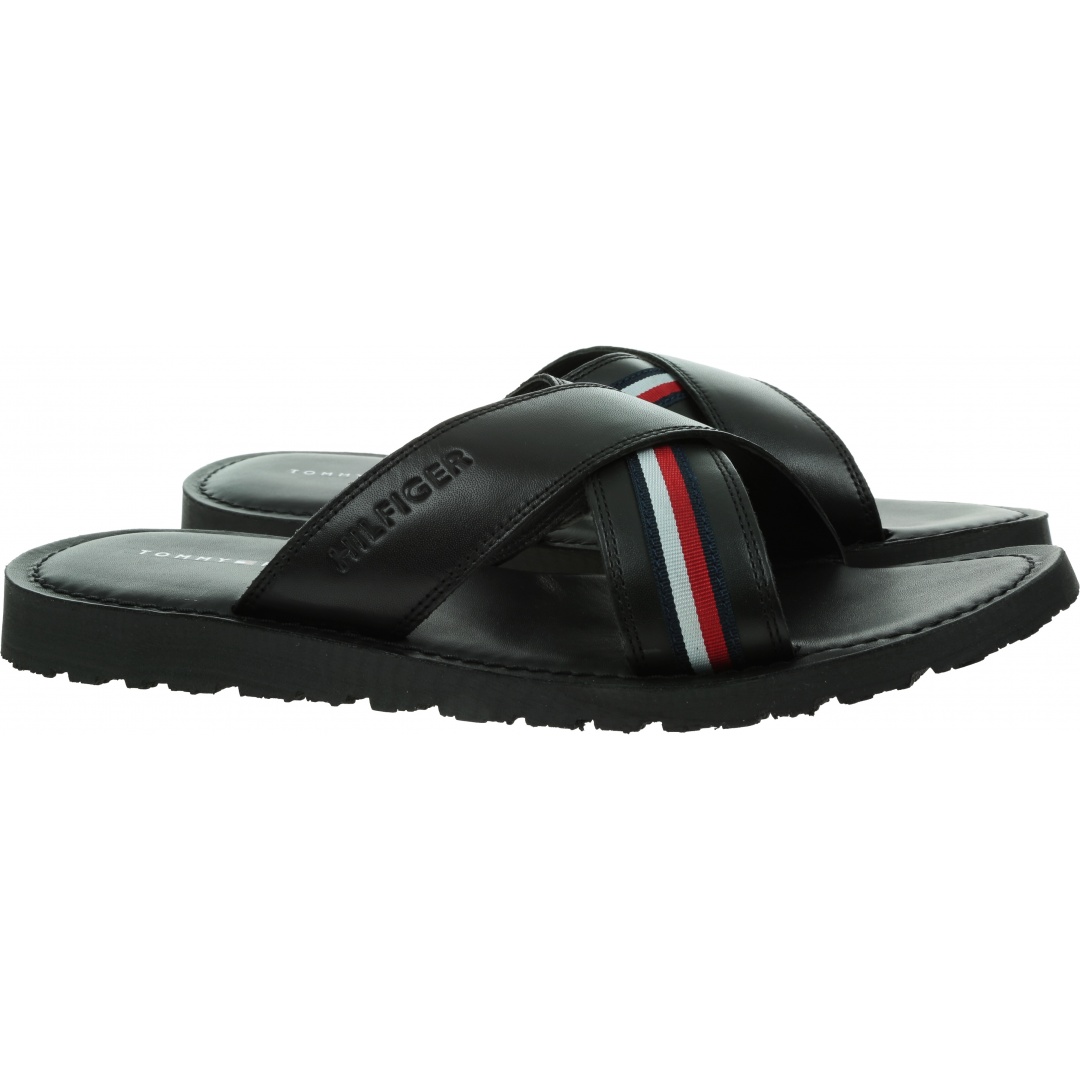 Klapki TOMMY HILFIGER Criss Cross Mix Sandal FM0FM03972 BDS