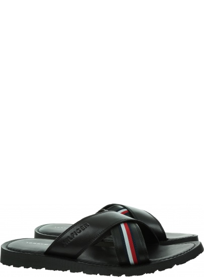 Klapki TOMMY HILFIGER Criss Cross Mix Sandal FM0FM03972 BDS