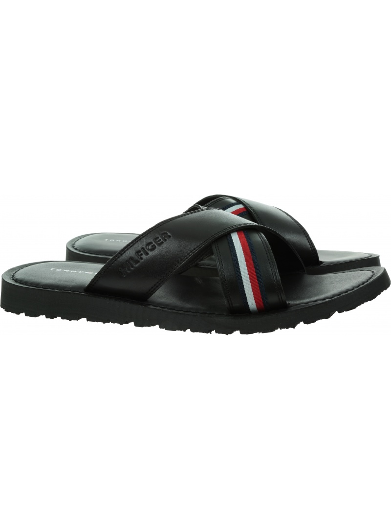 Klapki TOMMY HILFIGER Criss Cross Mix Sandal FM0FM03972 BDS