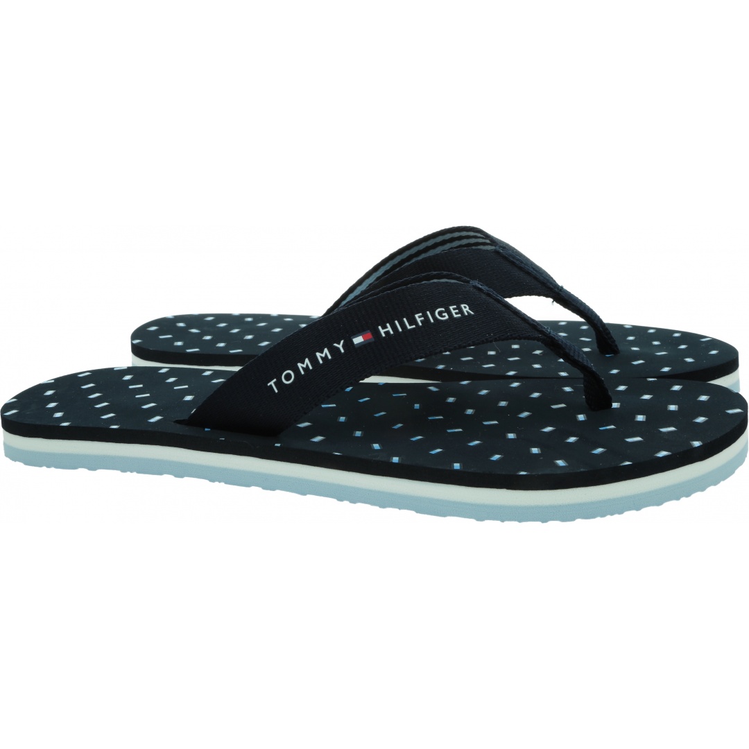 Japonki Damskie TOMMY HILFIGER Th Flag Flats Beach Sandal FW0FW06429 DW5