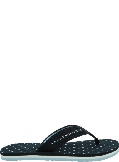 Japonki Damskie TOMMY HILFIGER Th Flag Flats Beach Sandal FW0FW06429 DW5