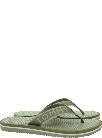 Japonki Damskie TOMMY HILFIGER Tommy Shiny Webbing Beach Sandal FW0FW06419