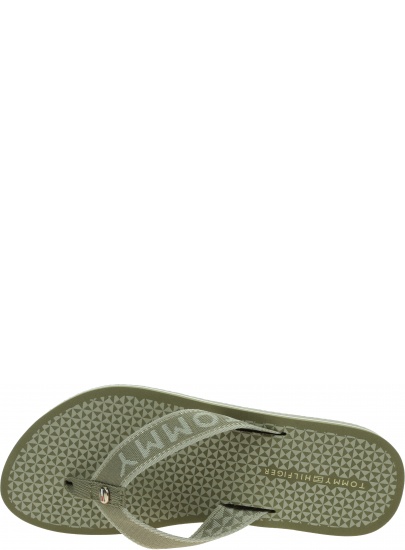Japonki Damskie TOMMY HILFIGER Tommy Shiny Webbing Beach Sandal FW0FW06419