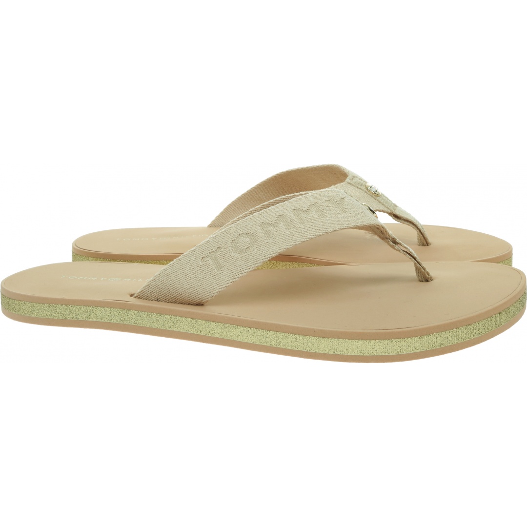 Japonki Damskie TOMMY HILFIGER Th Glitter Wrap Beach Sandal FW0FW06423 ABR