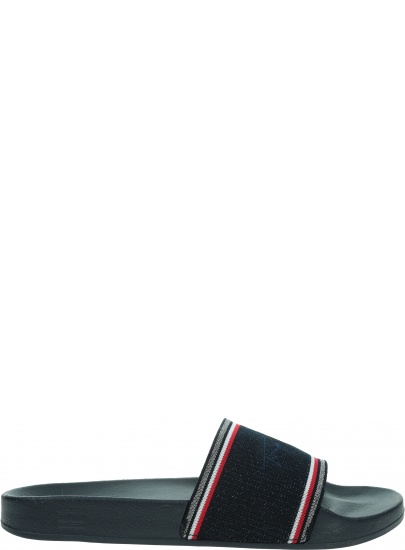Klapki Damskie TOMMY HILFIGER Essential Shiny Knit Pool Slide FW0FW06311