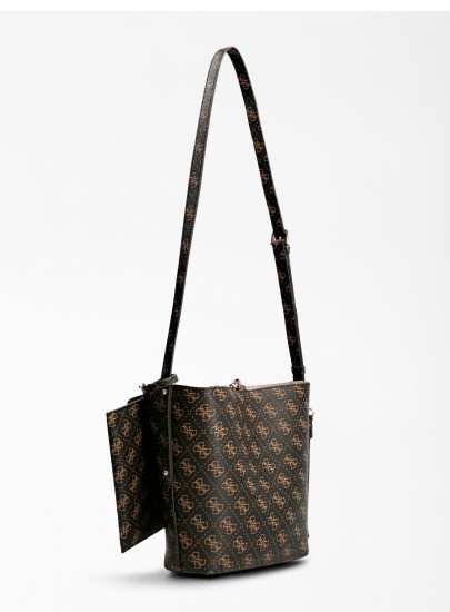 Logowana Torebka GUESS Eco Brenton Bucket HWESG839001 BNL