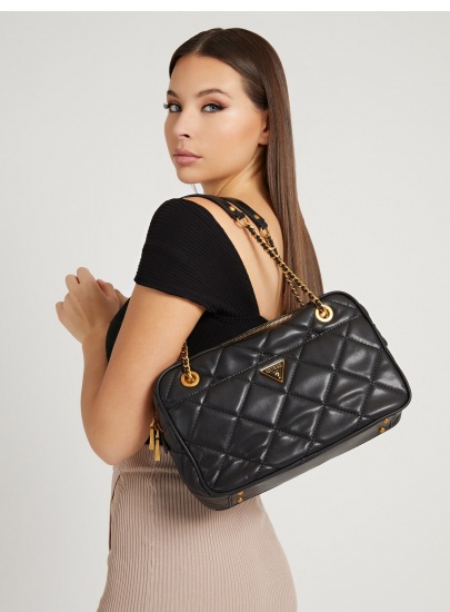 Torebka GUESS Cesilly Top Zip HWQB7679180 BLA