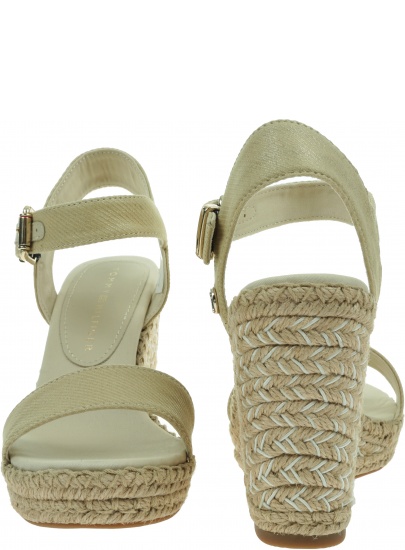 Espadryle TOMMY HILFIGER Shiny Touches High Wedge Sandal FW0FW06180 0LJ