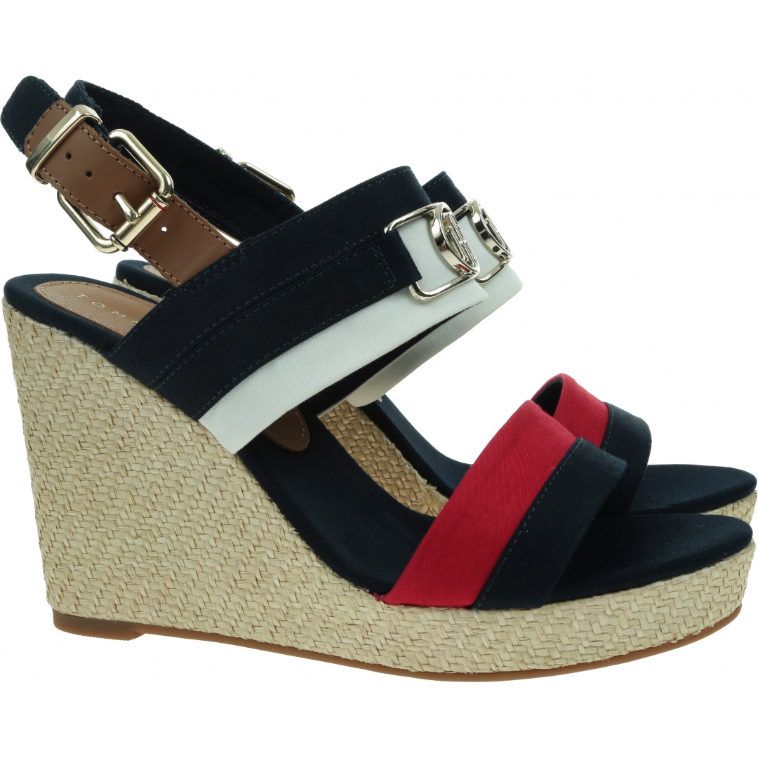 Espadryle TOMMY HILFIGER Essential Tommy High Wedge FW0FW06540 DW5