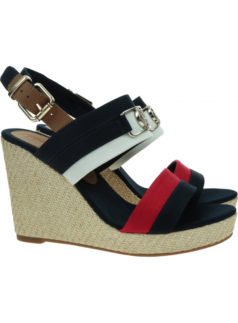 Espadryle TOMMY HILFIGER Essential Tommy High Wedge FW0FW06540 DW5