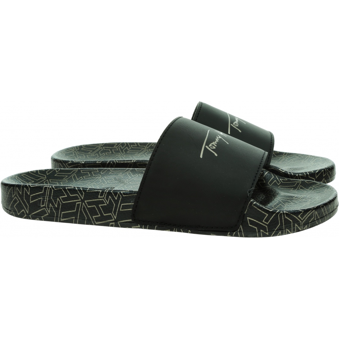 Klapki Damskie TOMMY HILFIGER Tommy Metalic Pool Slide FW0FW06312 BDS