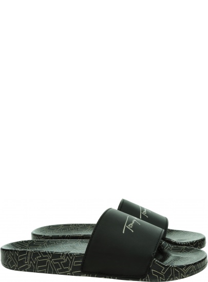 Klapki Damskie TOMMY HILFIGER Tommy Metalic Pool Slide FW0FW06312 BDS