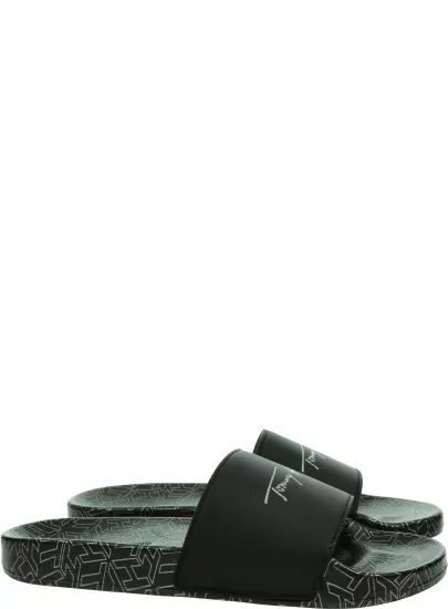 Klapki Damskie TOMMY HILFIGER Tommy Metalic Pool Slide FW0FW06312 BDS