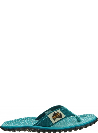 Japonki GUMBIES Islander Canvas Turquoise Swirls