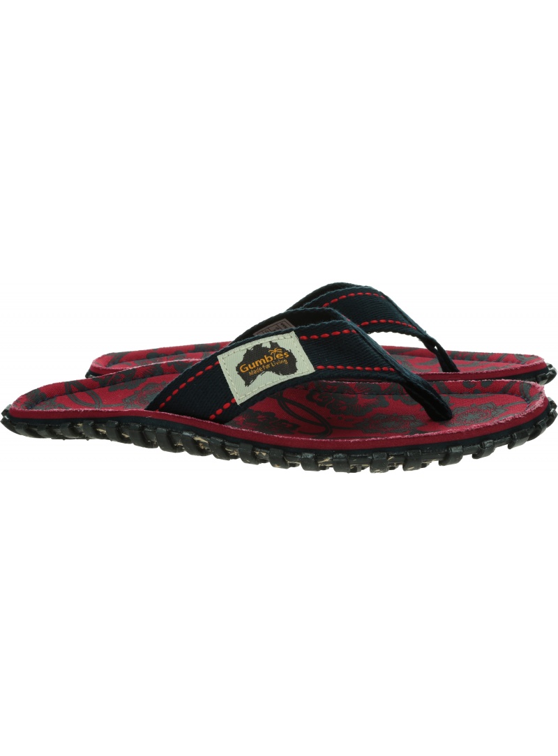 Japonki GUMBIES Islander Canvas Red Blue Rose