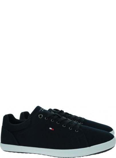 Granatowe Trampki TOMMY HILFIGER Iconic Vulc Mesh Logo FM0FM04034 DW5