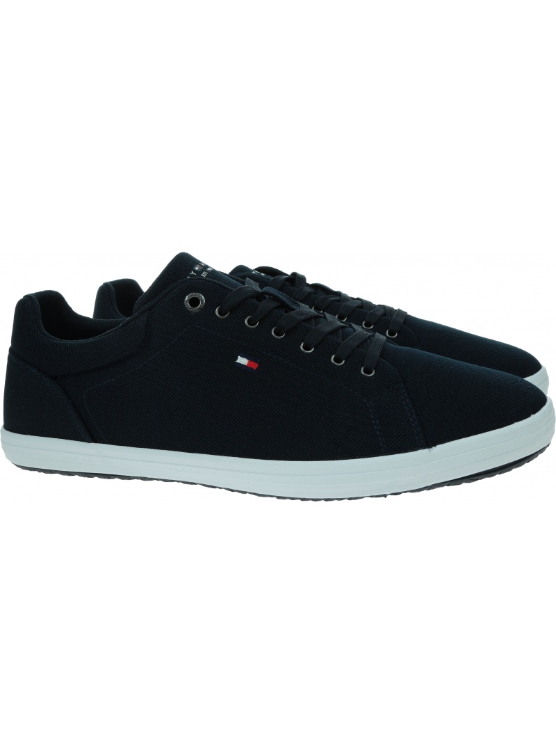 Granatowe Trampki TOMMY HILFIGER Iconic Vulc Mesh Logo FM0FM04034 DW5