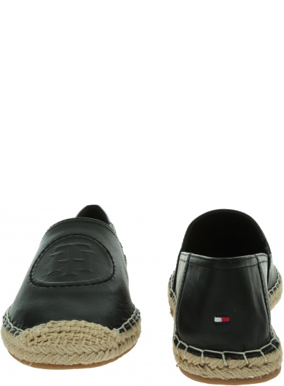 Espadryle Damskie TOMMY HILFIGER Th Logo Leather Espadrille FW0FW06168 BDS