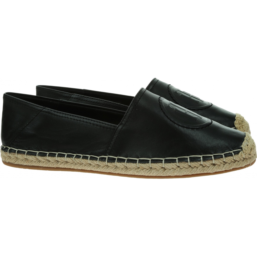 Espadryle Damskie TOMMY HILFIGER Th Logo Leather Espadrille FW0FW06168 BDS