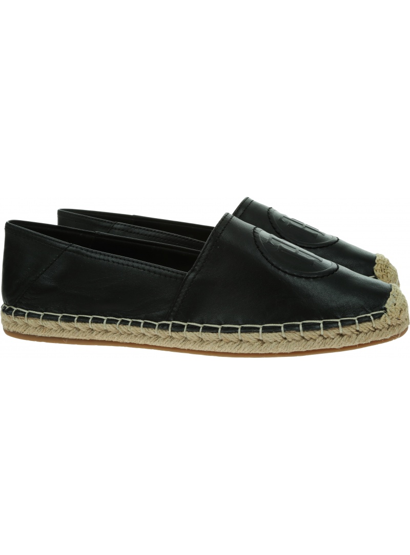 Espadryle Damskie TOMMY HILFIGER Th Logo Leather Espadrille FW0FW06168 BDS