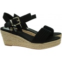 Espadryle TOMMY HILFIGER Th Textured Low Wedge Sandal FW0FW06555 BDS