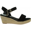 Espadryle TOMMY HILFIGER Th Textured Low Wedge Sandal FW0FW06555 BDS