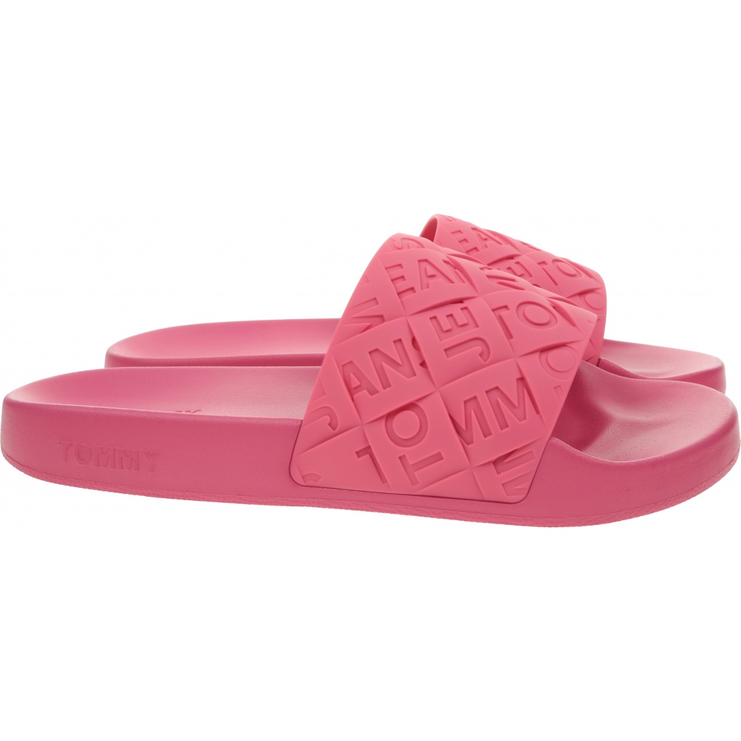Klapki Damskie TOMMY JEANS Woven PoolSlide EN0EN01857 THW