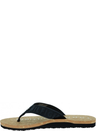 Japonki Damskie TOMMY HILFIGER Tommy Webbing Flat Beach Sandal FW0FW06527
