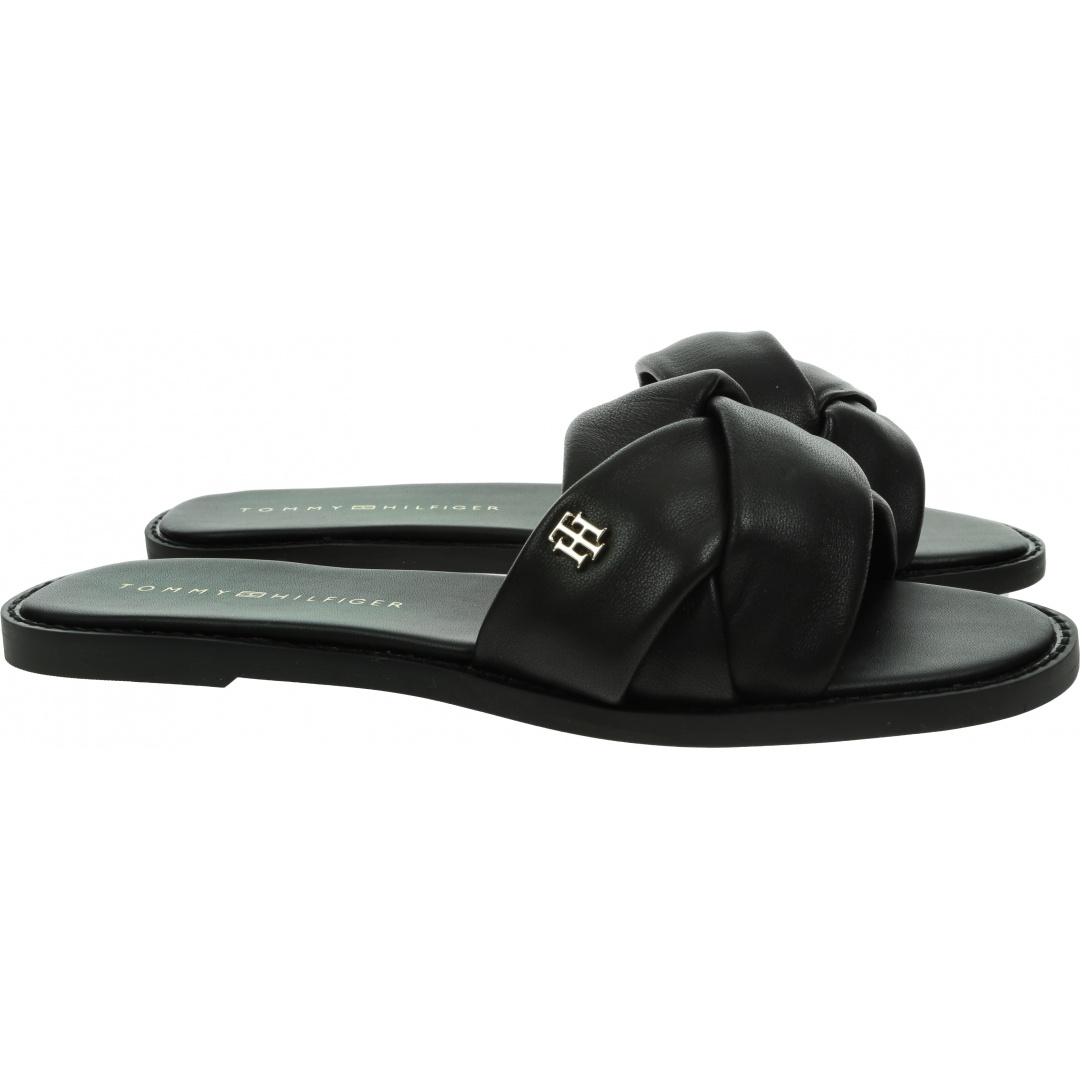 Klapki TOMMY HILFIGER Feminine Weave Flat Sandal FW0FW06669 BDS