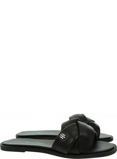 Klapki TOMMY HILFIGER Feminine Weave Flat Sandal FW0FW06669 BDS