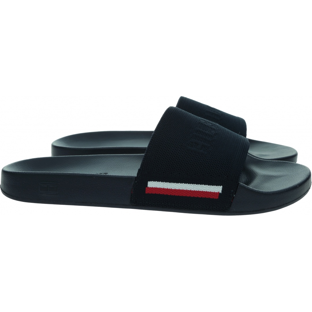 Klapki Męskie TOMMY HILFIGER Corporate Knited Beach Sandal FM0FM04062 DW5
