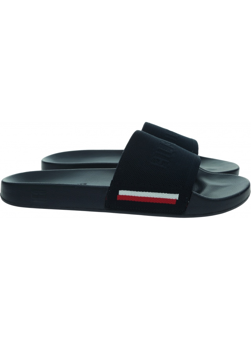 Klapki Męskie TOMMY HILFIGER Corporate Knited Beach Sandal FM0FM04062 DW5