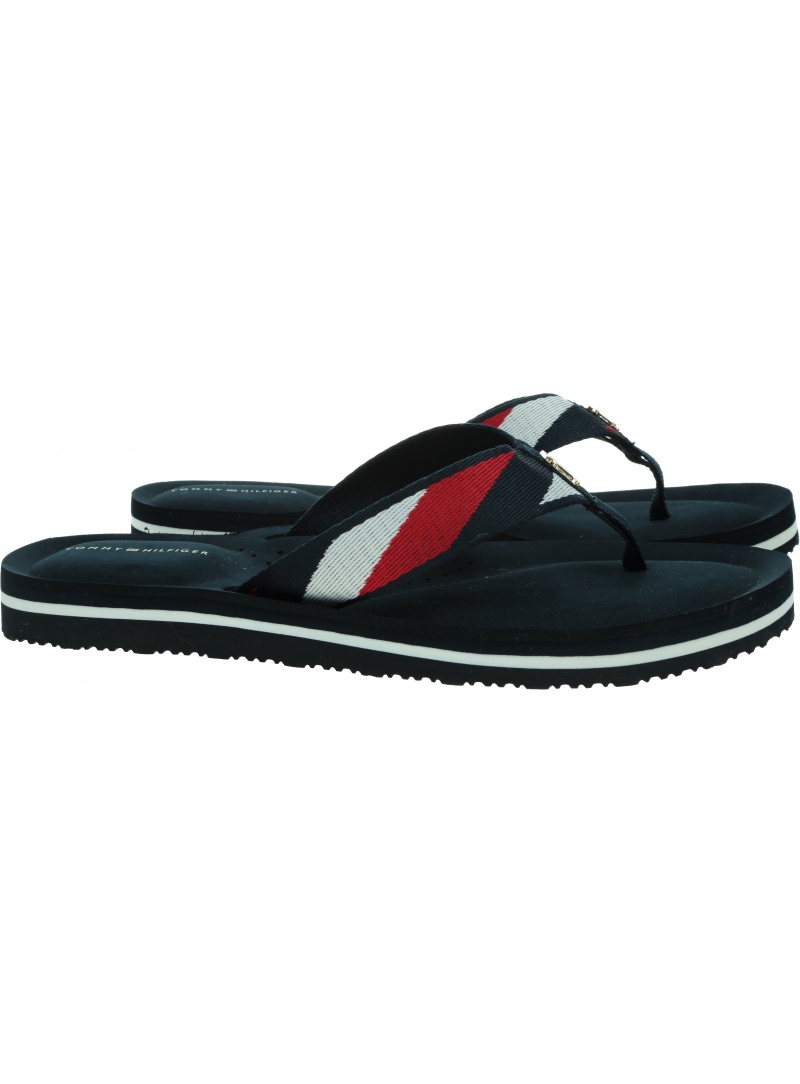 Japonki Damskie TOMMY HILFIGER Th Stripy Comfort Beach Sandal FW0FW06446
