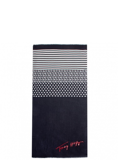 Szal TOMMY HILFIGER Signature Sequins Scarf AW0AW08619 0G1