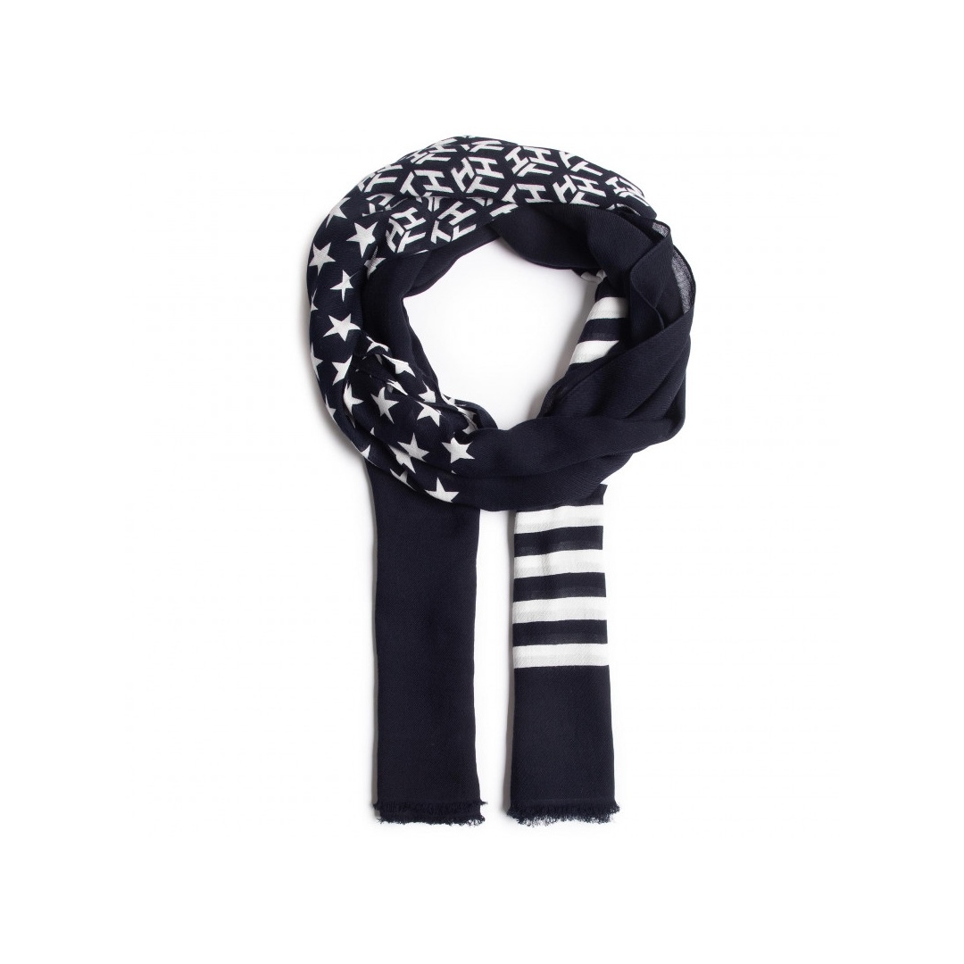 Szal TOMMY HILFIGER Signature Sequins Scarf AW0AW08619 0G1