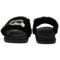 Klapki z Futerkiem KARL LAGERFELD Kondo Tred Ikonic Fur Slide KL80974 WF0