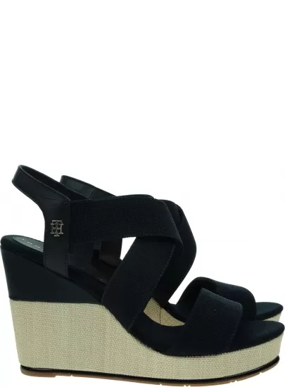 Espadryle TOMMY HILFIGER Essential Elastic High Wedge FW0FW06304 DW5
