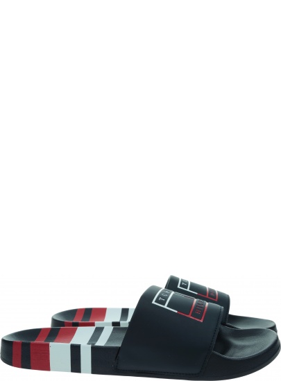 Klapki Męskie TOMMY HILFIGER Strips Hilfiger Pool Slide FM0FM04061 0GY