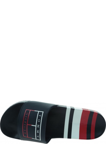 Klapki Męskie TOMMY HILFIGER Strips Hilfiger Pool Slide FM0FM04061 0GY