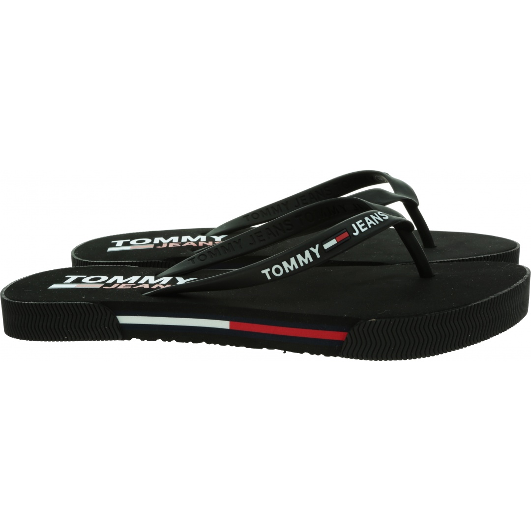 Japonki Damskie TOMMY JEANS Flat Tommy Jeans Beach Sandal EN0EN01855 BDS