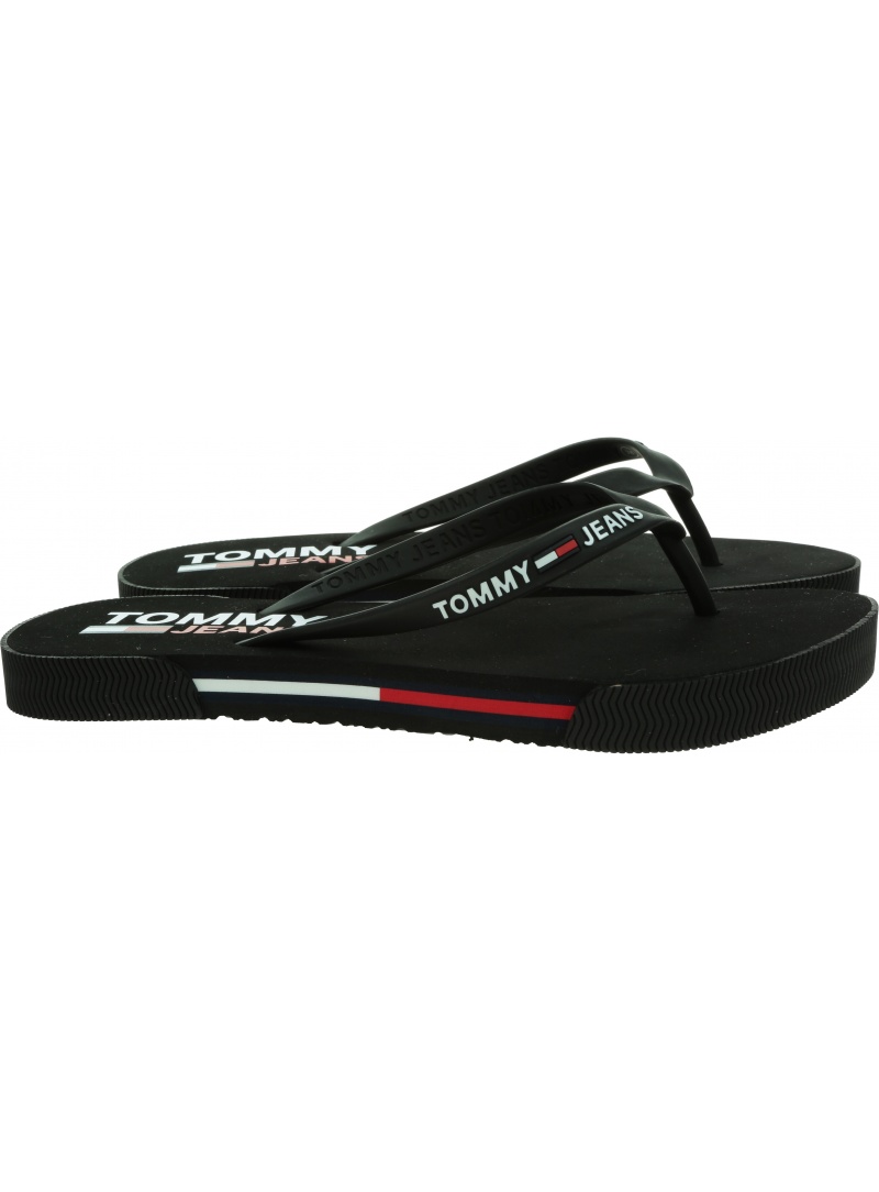 Japonki Damskie TOMMY JEANS Flat Tommy Jeans Beach Sandal EN0EN01855 BDS Japonki Damskie TOMMY JEANS Flat Tommy Jeans Beach Sandal EN0EN01855 BDS