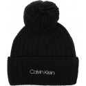 Czarna Czapka Zimowa CALVIN KLEIN Beanie Oversized K60K608535 BAX