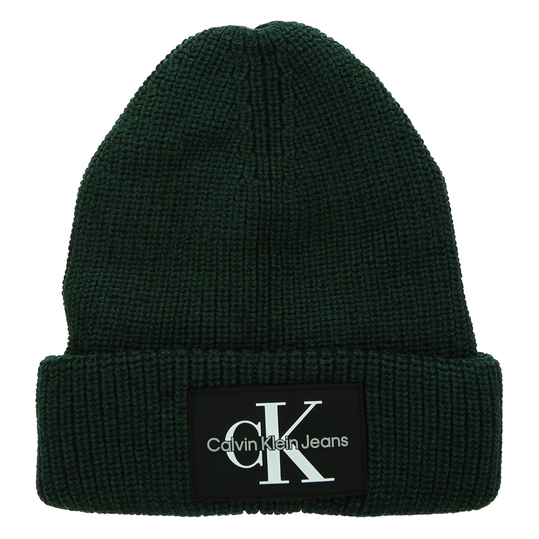 Czapka Zimowa CALVIN KLEIN JEANS Monologo Patch Beanie K50K506242 L7E